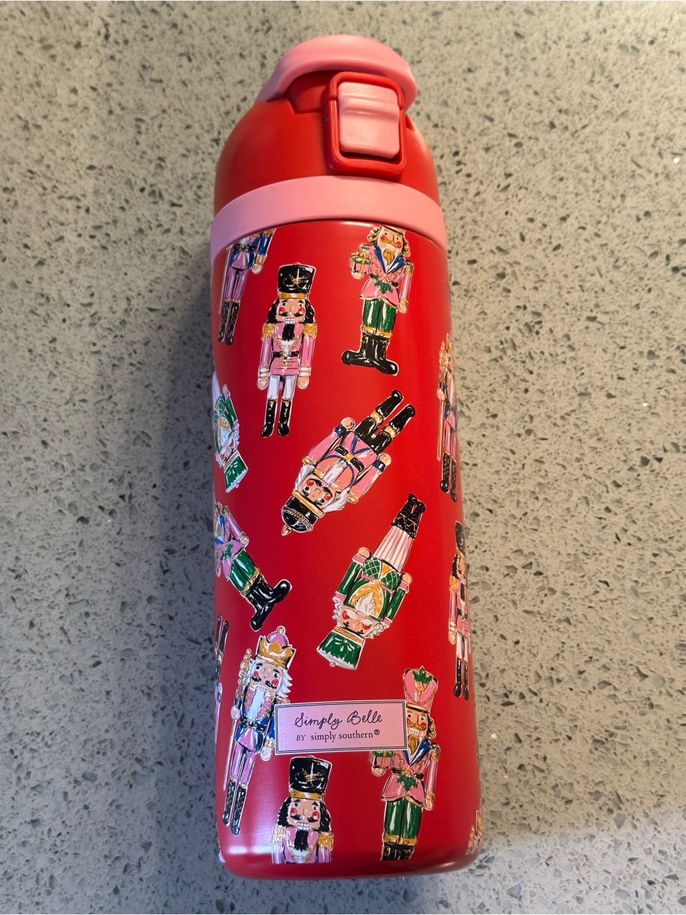 Red Nutcracker themed tumbler / water bottle stainless steel Simply Southern